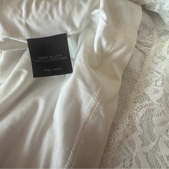 Women's M Dress the Population Iridescent White Sequin Halter Mini Dress - Picture 8 of 8